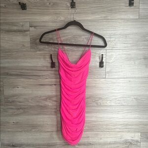 Pink Ruched Dress
